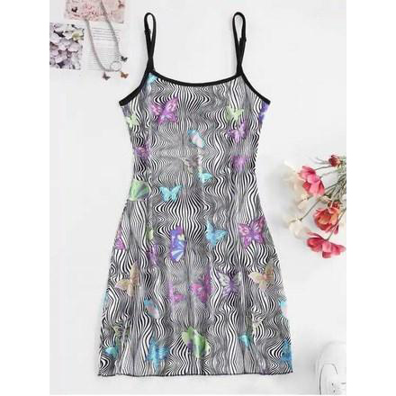 Cami Twirled Butterfly Ringer Dress